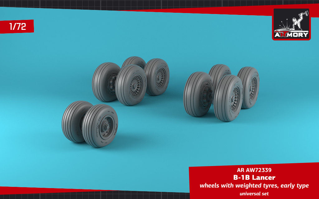 Armory ARAW72339 1:72 Rockwell B-1B Lancer Early Version Weighted Tyres