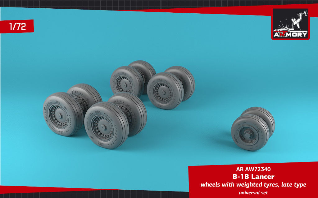 Armory ARAW72340 1:72 Rockwell B-1B Lancer Late Version Weighted Tyres