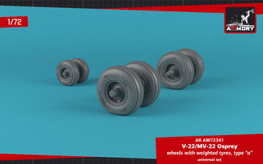 Armory ARAW72341 1:72 Bell-Boeing OV-22 Osprey wheels with Wtd tires type "A"