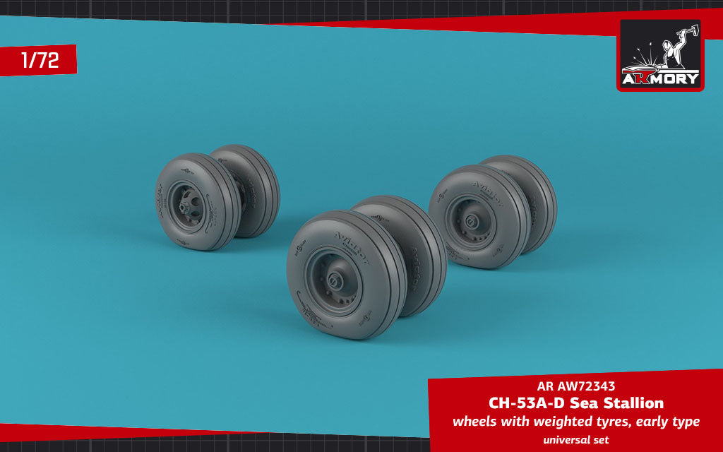 Armory ARAW72343 1:72 Sikorsky CH-53A/D Sea Stallion Early Weighted Tyres