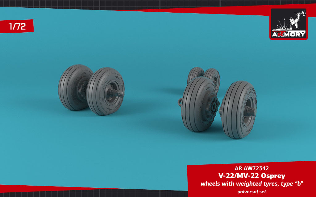 Armory ARAW72344 1:72 Sikorsky CH-53E/G Sea Stallion Late Weighted Tyres