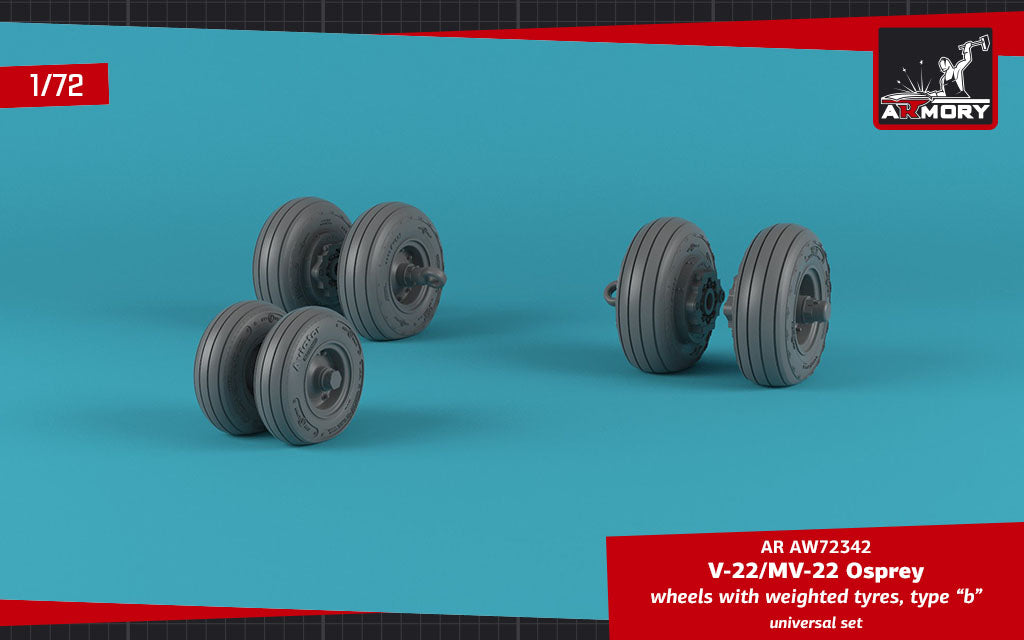 Armory ARAW72344 1:72 Sikorsky CH-53E/G Sea Stallion Late Weighted Tyres