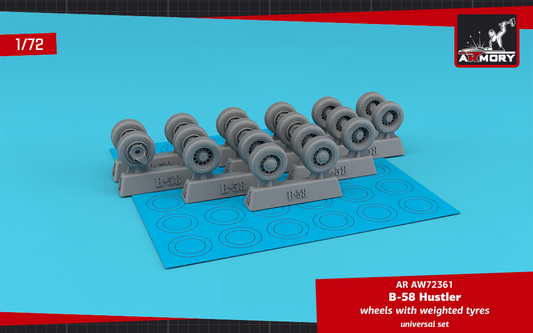 Armory ARAW72361 1:72 Convair B-58 Hustler wheels with weighted tyres