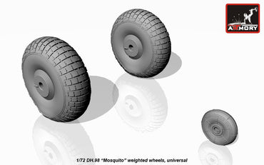 Armory ARAW72406 1:72 de Havilland DH.98 Mosquito Weighted Tyres