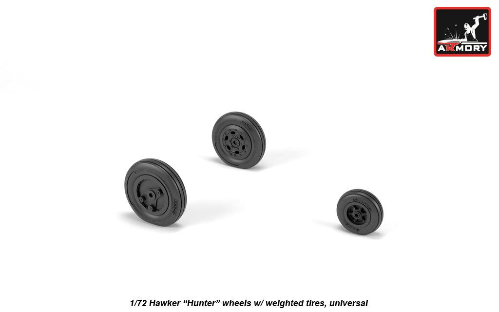 Armory ARAW72408 1:72 Hawker Hunter weighted wheels