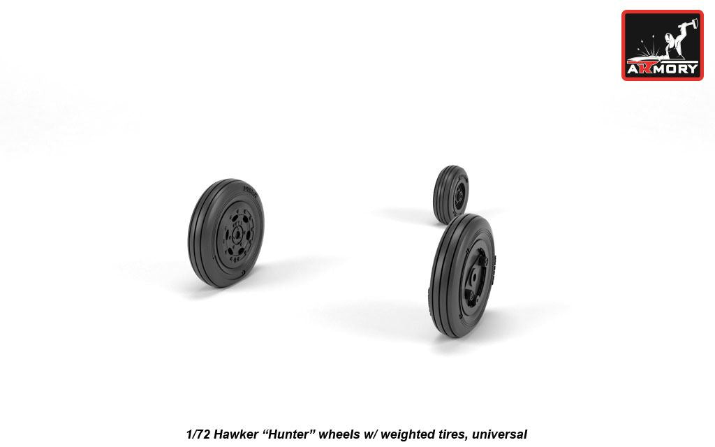 Armory ARAW72408 1:72 Hawker Hunter weighted wheels