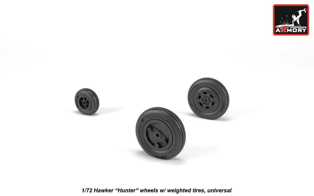 Armory ARAW72408 1:72 Hawker Hunter weighted wheels