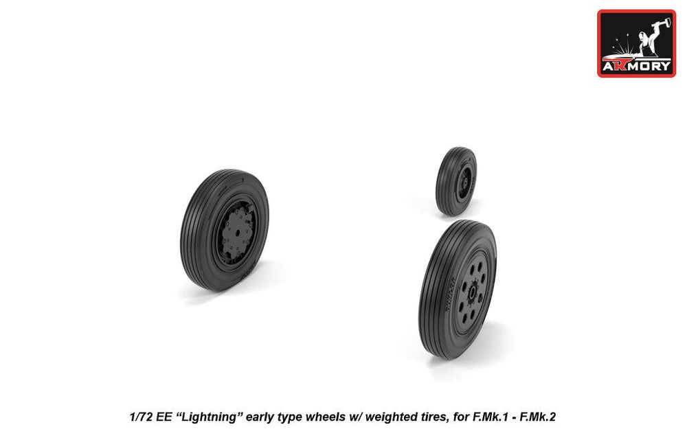 Armory ARAW72409 1:72 BAC Lightning F.1 / F.2 Early Weighted Tyres