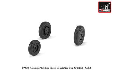 Armory ARAW72410 1:72 BAC Lightning F.3 / F.6 Late Weighted Tyres