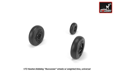 Armory ARAW72411 1:72 Blackburn/Hawker Buccaneer S.2B Weighted Tyres