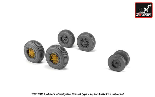 Armory ARAW72414 1:72 BAC TSR-2 wheels with weighted tires/tyres, type "a"