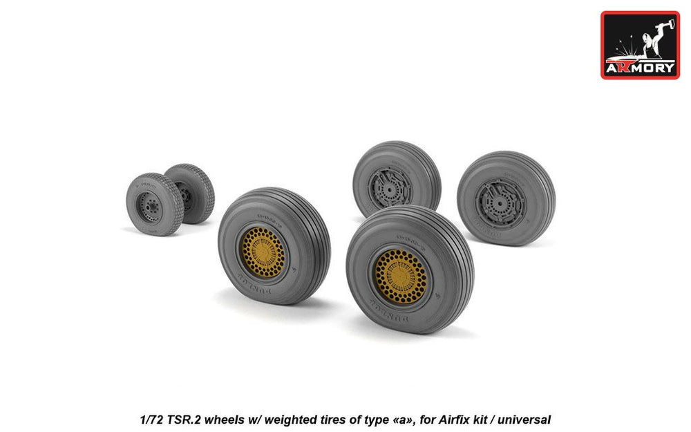 Armory ARAW72414 1:72 BAC TSR-2 wheels with weighted tires/tyres, type "a"
