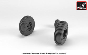 Armory ARAW72417 1:72 Hawker Sea Hawk wheels with weighted tires/tyres