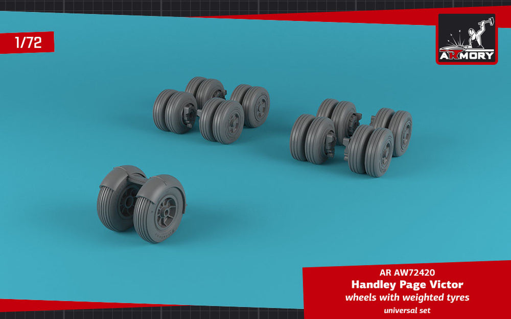 Armory ARAW72420 1:72 Handley-Page Victor B.2 wheels with weighted tires/tyres
