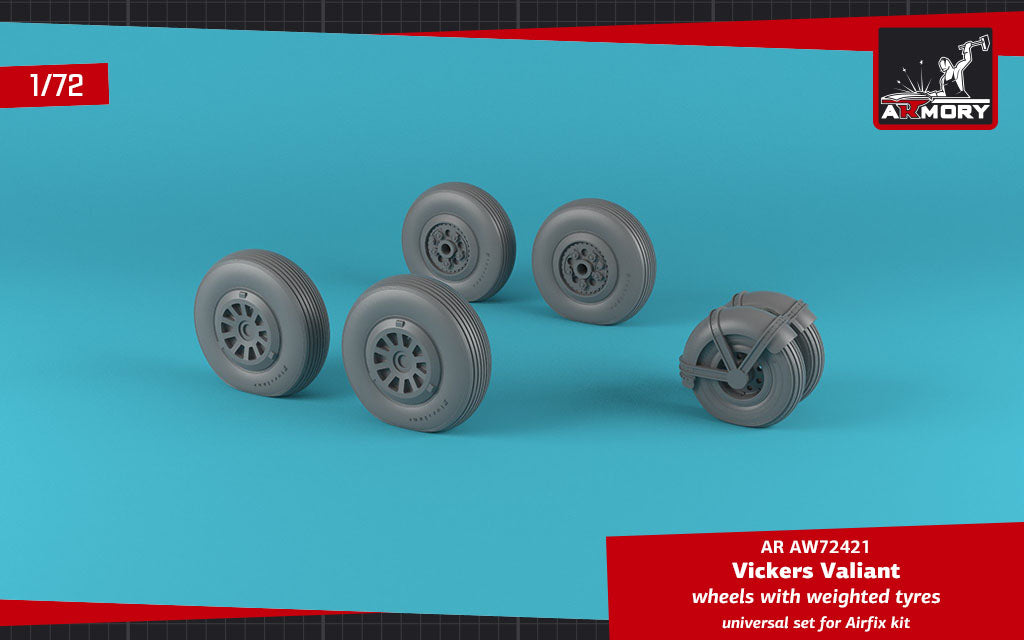 Armory ARAW72421 1:72 Vickers Valiant Mk.1 wheels with weighted tires/tyres