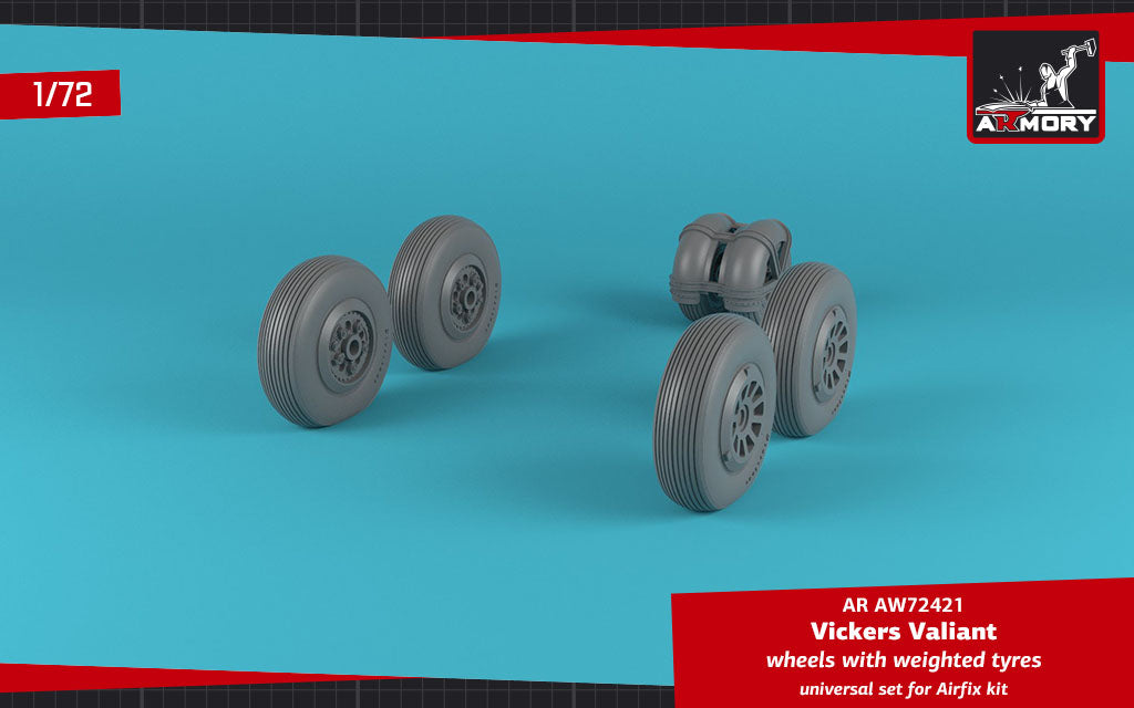 Armory ARAW72421 1:72 Vickers Valiant Mk.1 wheels with weighted tires/tyres