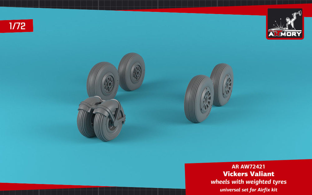 Armory ARAW72421 1:72 Vickers Valiant Mk.1 wheels with weighted tires/tyres