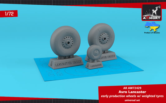 Armory ARAW72429 1:72 Avro Lancaster wheels early type with weighted tyres