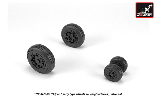 Armory ARAW72503 1:72 Saab JAS-39 Gripen wheels with weighted tires/tyres, early