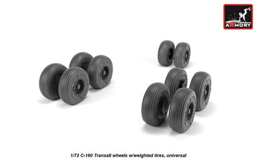 Armory ARAW72507 1:72 Transall C-160 Transall wheels with weighted tires/tyres