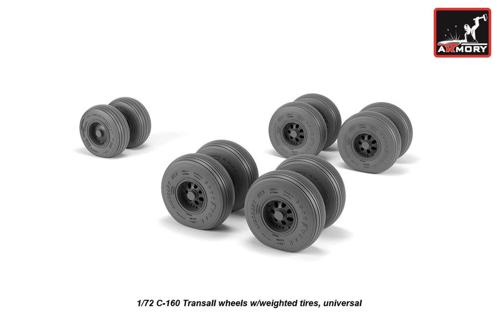 Armory ARAW72507 1:72 Transall C-160 Transall wheels with weighted tires/tyres