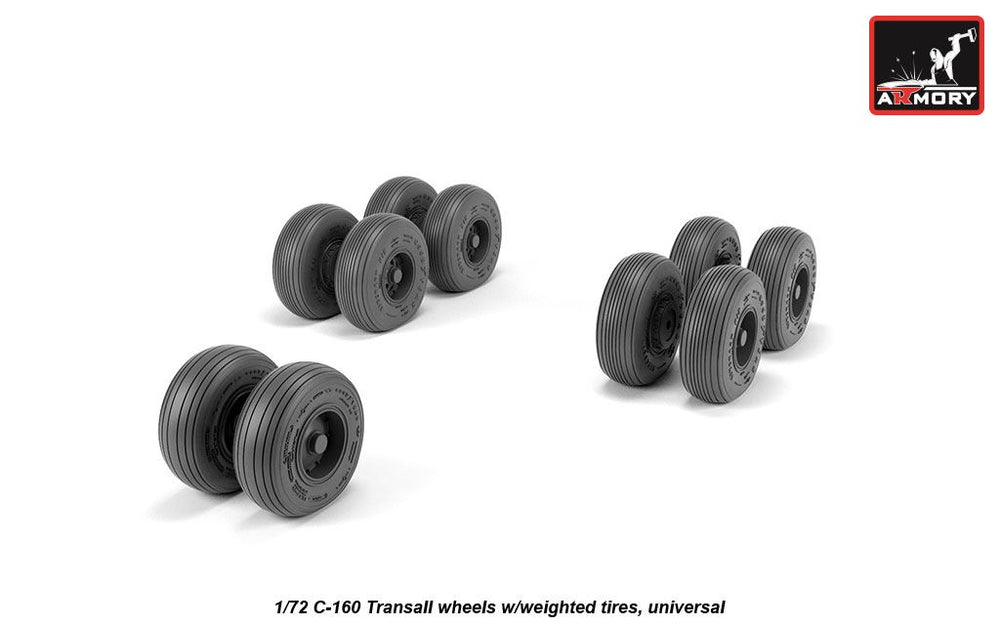 Armory ARAW72507 1:72 Transall C-160 Transall wheels with weighted tires/tyres