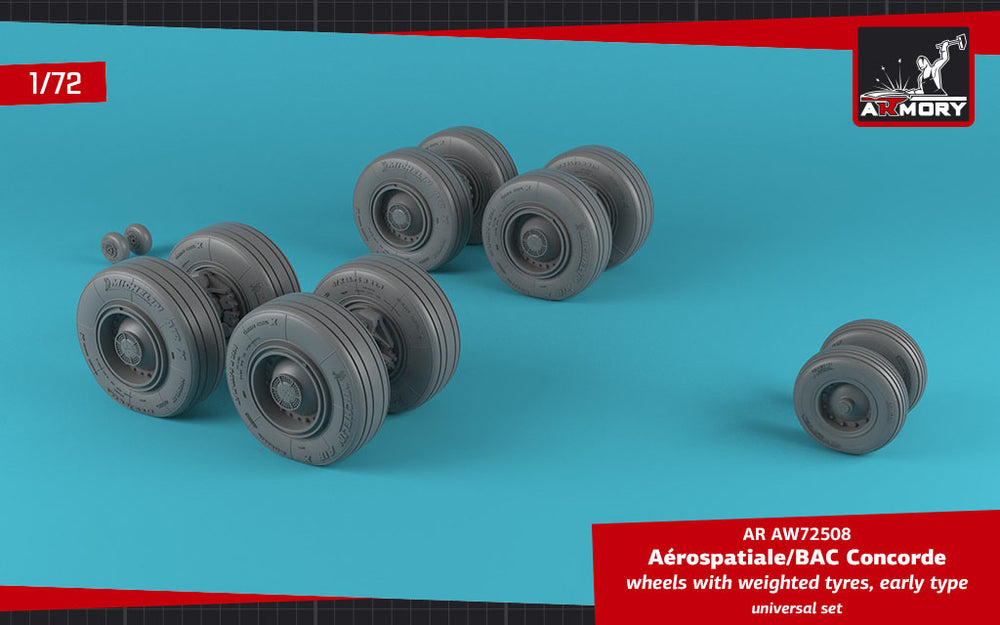 Armory ARAW72508 1:72 Aerospatiale Concorde Early Weighted Tyres