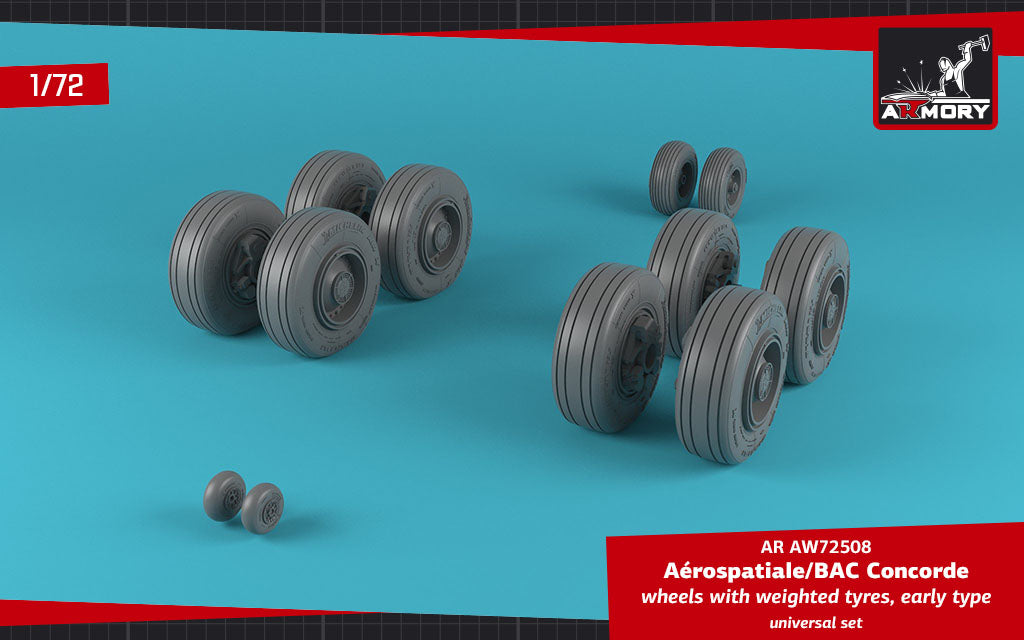 Armory ARAW72508 1:72 Aerospatiale Concorde Early Weighted Tyres