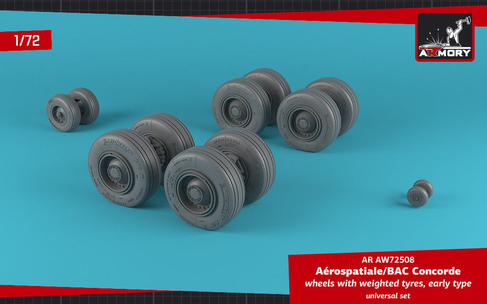 Armory ARAW72508 1:72 Aerospatiale Concorde Early Weighted Tyres