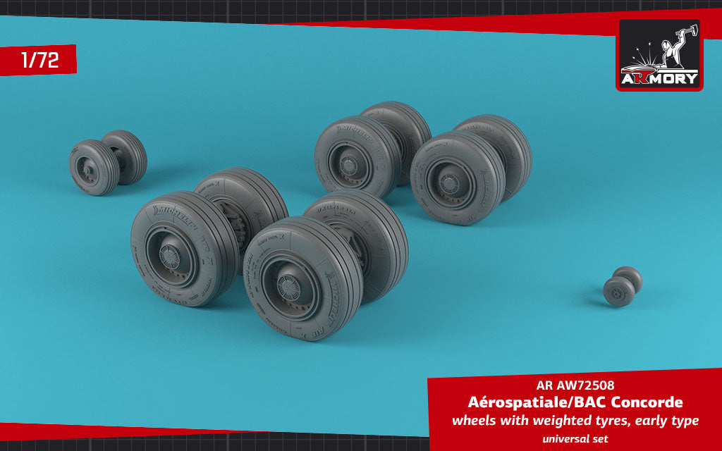 Armory ARAW72508 1:72 Aerospatiale Concorde Early Weighted Tyres
