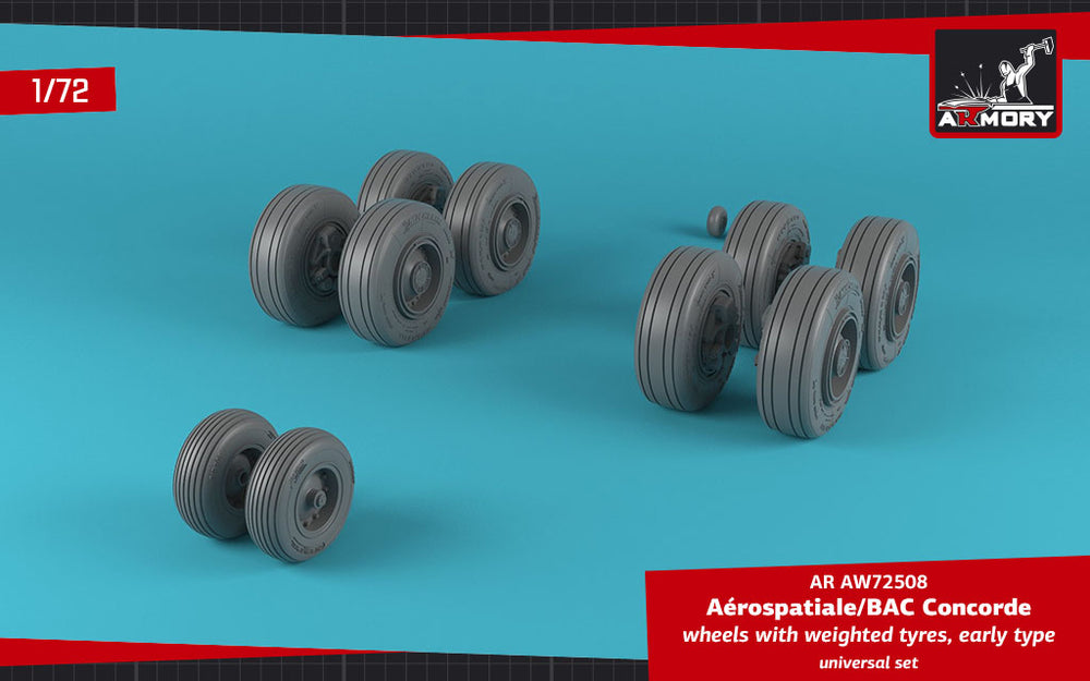 Armory ARAW72508 1:72 Aerospatiale Concorde Early Weighted Tyres