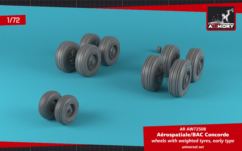 Armory ARAW72508 1:72 Aerospatiale Concorde Early Weighted Tyres
