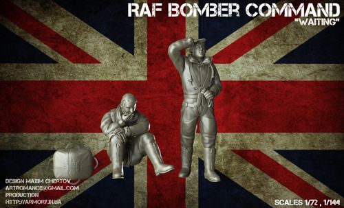 Armory ARF1401C 1:144 'Waiting...' WWII RAF crewmen in high-altitude outfit