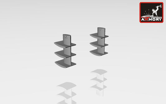 Armory ARMA4807 1:48 Mikoyan MiG-25RB/MiG-25RBT Foxbat intake air flow splitters