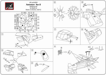 Armory ARPEA4808 1:48 Antonov An-2 detailing set