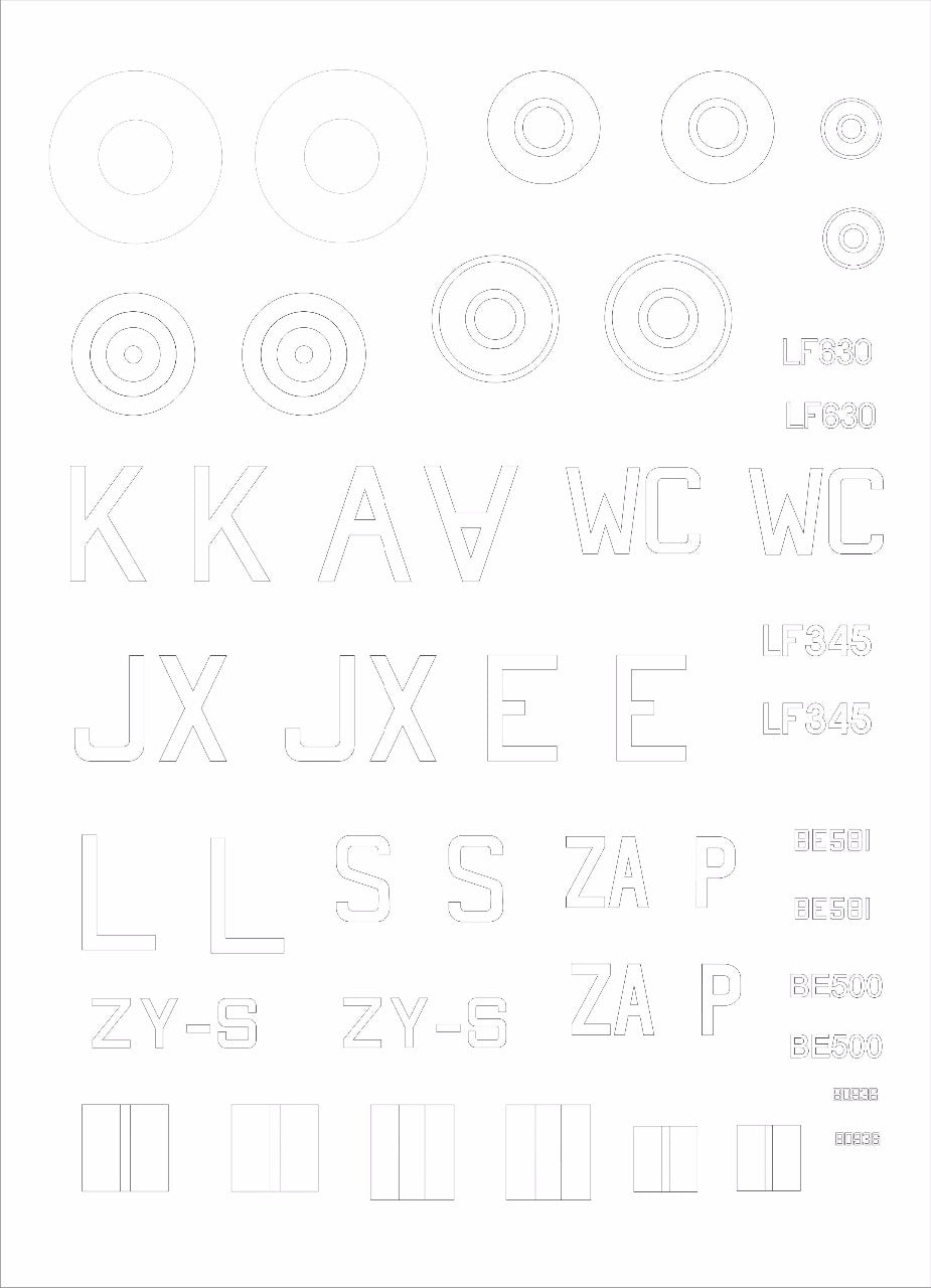 Artillery ARTM32001 1:32 Hawker Hurricane Mk.IIc Code & Insignia Masks