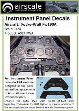 Airscale AS24FWA 1:24 Focke-Wulf Fw-190A Full Instrument Panel