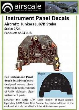 Airscale AS24JUA 1:24 Junkers Ju-87B-2 'Stuka' Full Instrument Panel