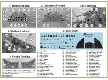 Airscale AS24TIFF 1:24 Hawker Typhoon Mk.Ib Instrument & Placard Upgrade Set