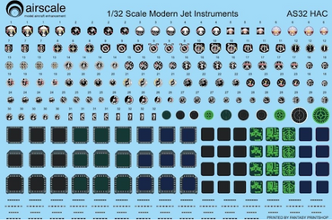 Airscale AS32HAC 1:32 Modern Jets Cockpit Instrument Decals