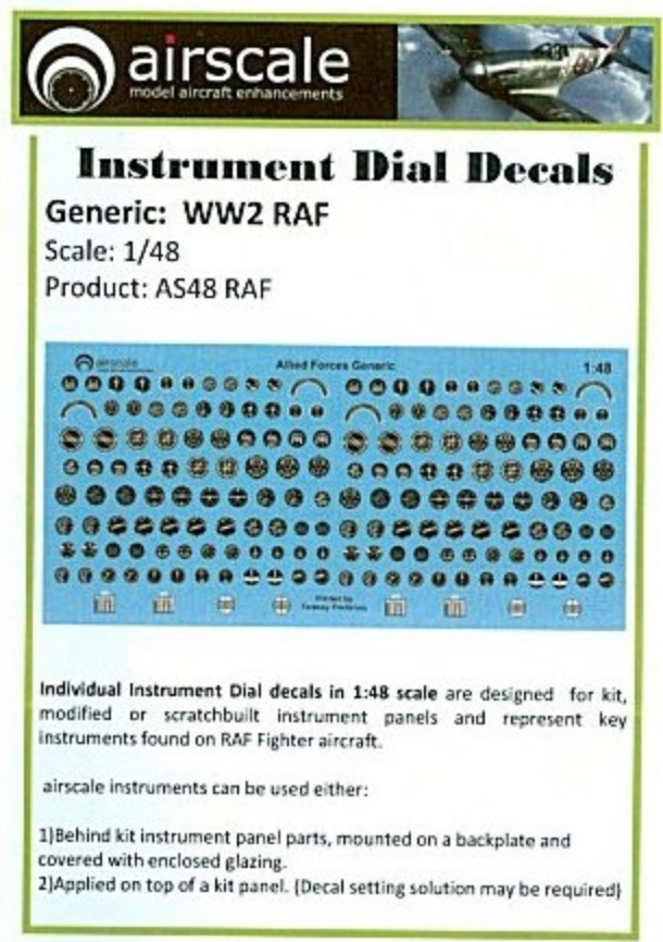 Airscale AS48RAFA 1:48 Full Colour RAF Instruments Remastered