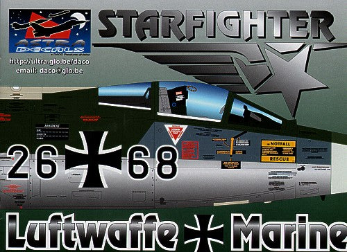 Astra Decals ASD14416 1:144 Lockheed F-104G Starfighter German Decals