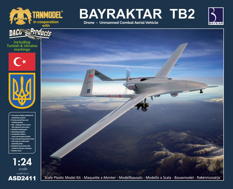 Daco Products ASD2411 1:24 Bayraktar TB2 UCAV-drone