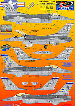 Astra Decals ASD3207 1:32 Lockheed-Martin F-16C Aviano Part 1