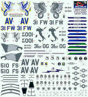 Astra Decals ASD3207 1:32 Lockheed-Martin F-16C Aviano Part 1