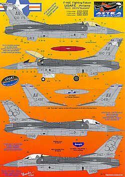 Astra Decals ASD4808 1:48 Lockheed-Martin F-16C Aviano