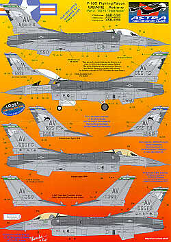 Astra Decals ASD4809 1:48 Lockheed-Martin F-16C Aviano