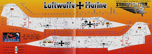 Astra Decals ASD4817 1:48 German F-104/TF-104G Starfighter Stencilling
