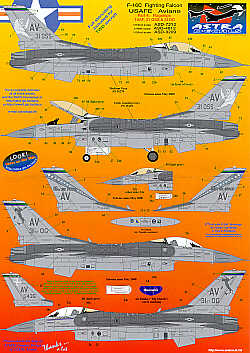Astra Decals ASD7212 1:72 Lockheed-Martin F-16C Aviano