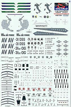 Astra Decals ASD7212 1:72 Lockheed-Martin F-16C Aviano